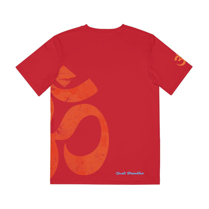 Vintage Ohm Symbol Skater Spiritual Tee for Men (Dark Red)