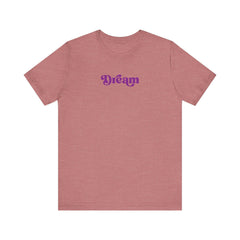 Flat lay thumbnail of Cotton T-Shirt in color Purple on Heather Mauve on a white background