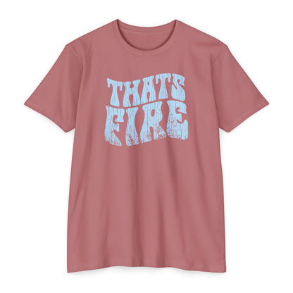 Women's 70s Vintage Style T-Shirt – Retro "That's Fire" Graphic Tee