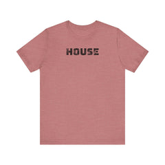 Flat lay thumbnail of Cotton T-Shirt in color Heather Mauve on a white background