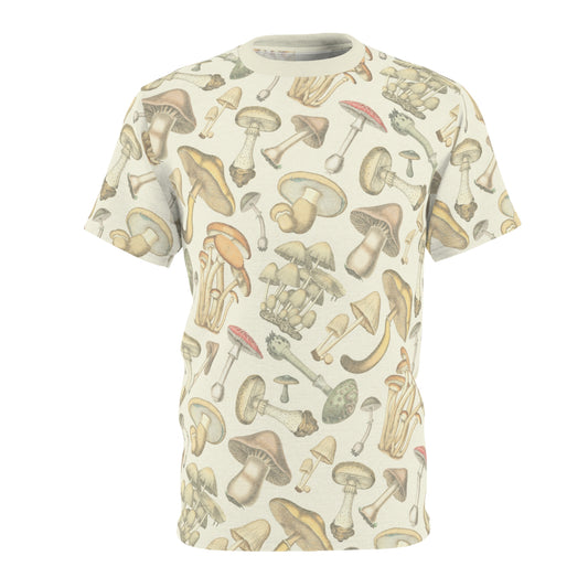 Parchment Mushroom Patterned Tee for him/her