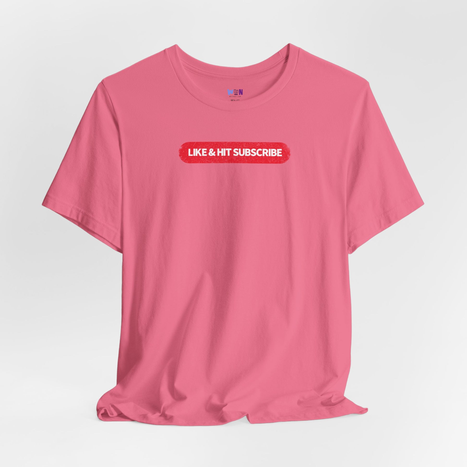 Like & Hit Subscribe Youtube Unisex Content Creator T-Shirt (Akatab)