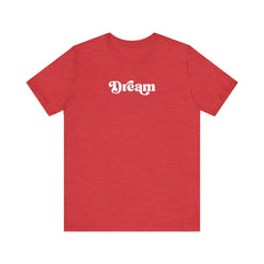 Flat lay thumbnail of Cotton T-Shirt in color White on Heather Red on a white background