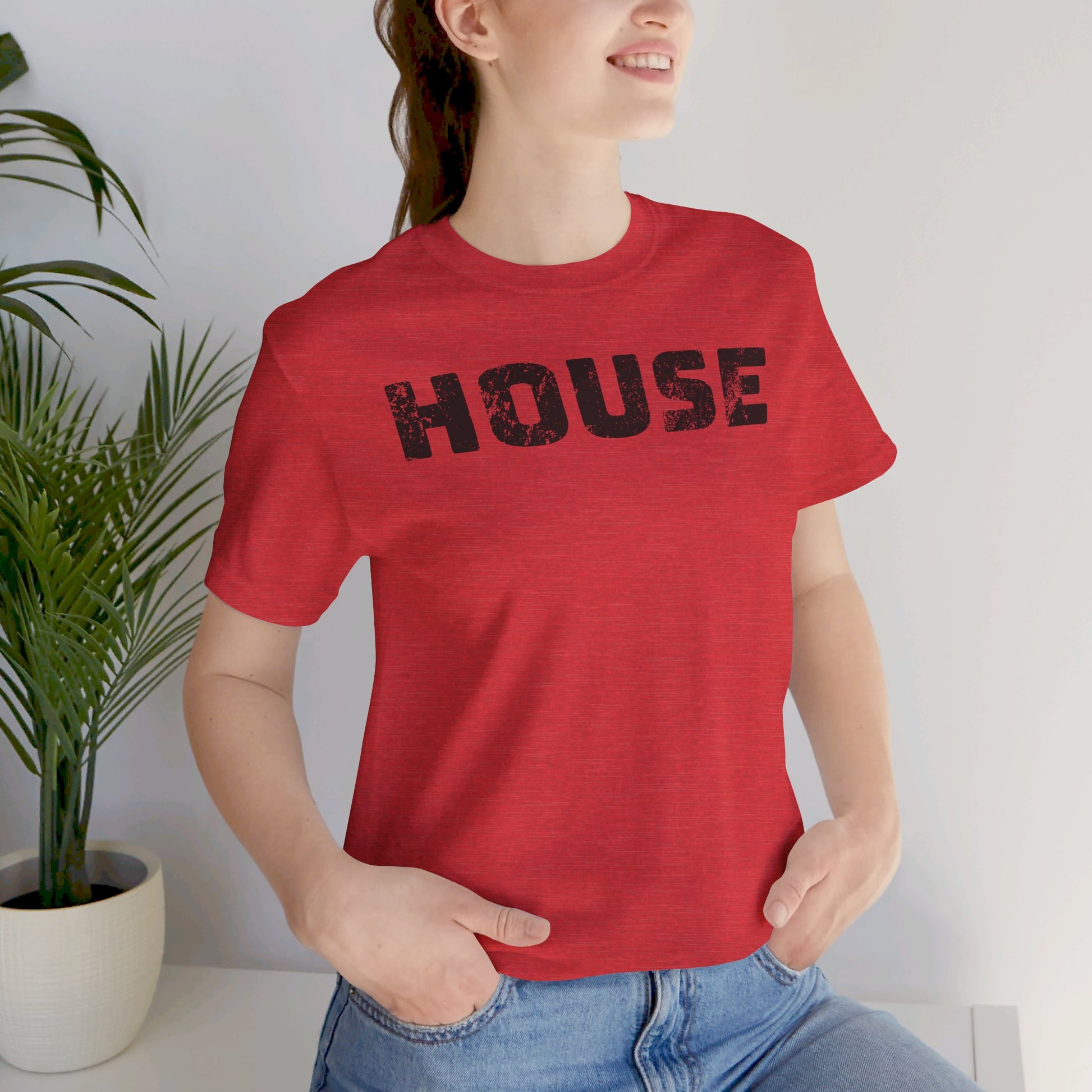 Grungy House Women's Heather Red Tee