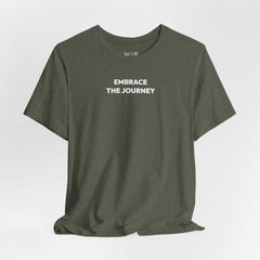 Flat lay thumbnail of Cotton T-Shirt in color Heather Military Green on a white background