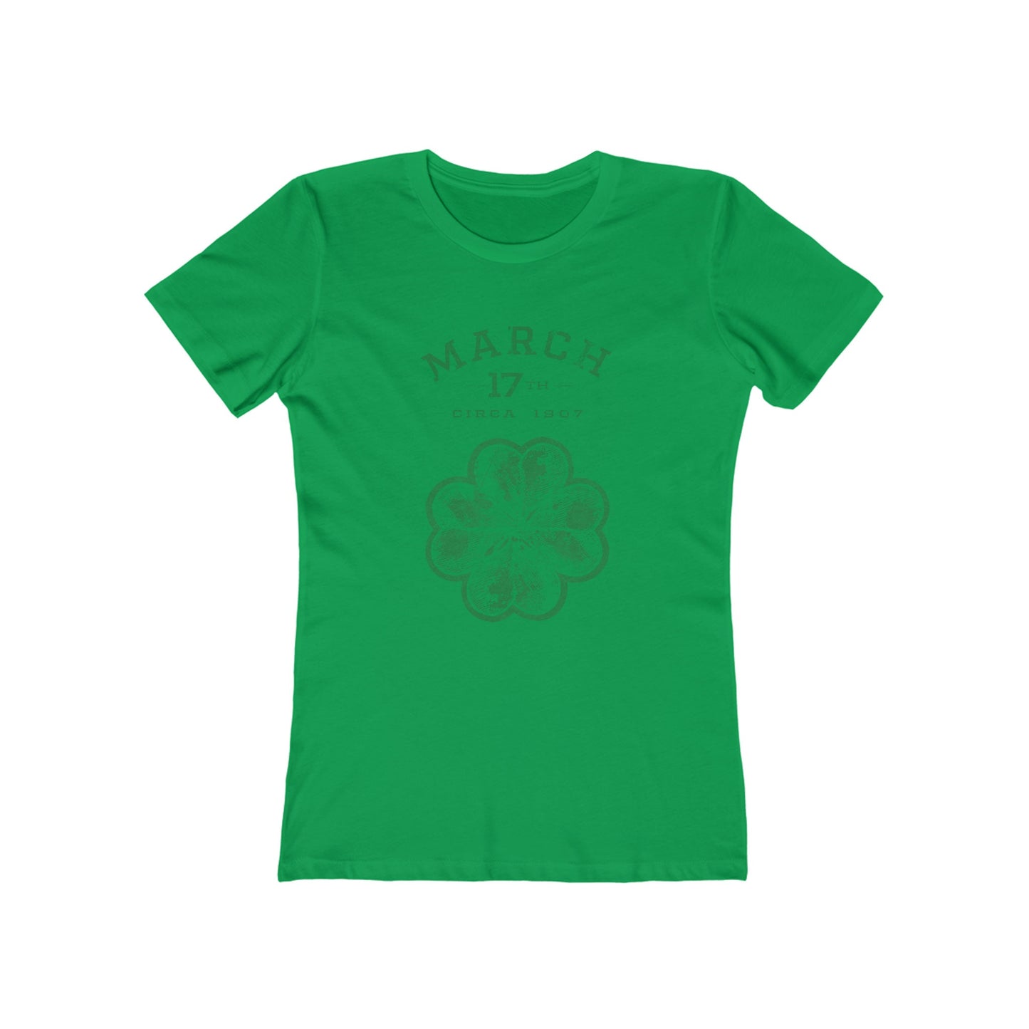 St-Patricks Day Shirt | Irish Shirt | Boyfriend Tee for Women | 100% Cotton | Shamrock | 4 Leaves Clove | March 17th