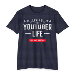 Flat lay thumbnail of Cotton and Polyester T-Shirt in color CVC Midnight Navy on a white background