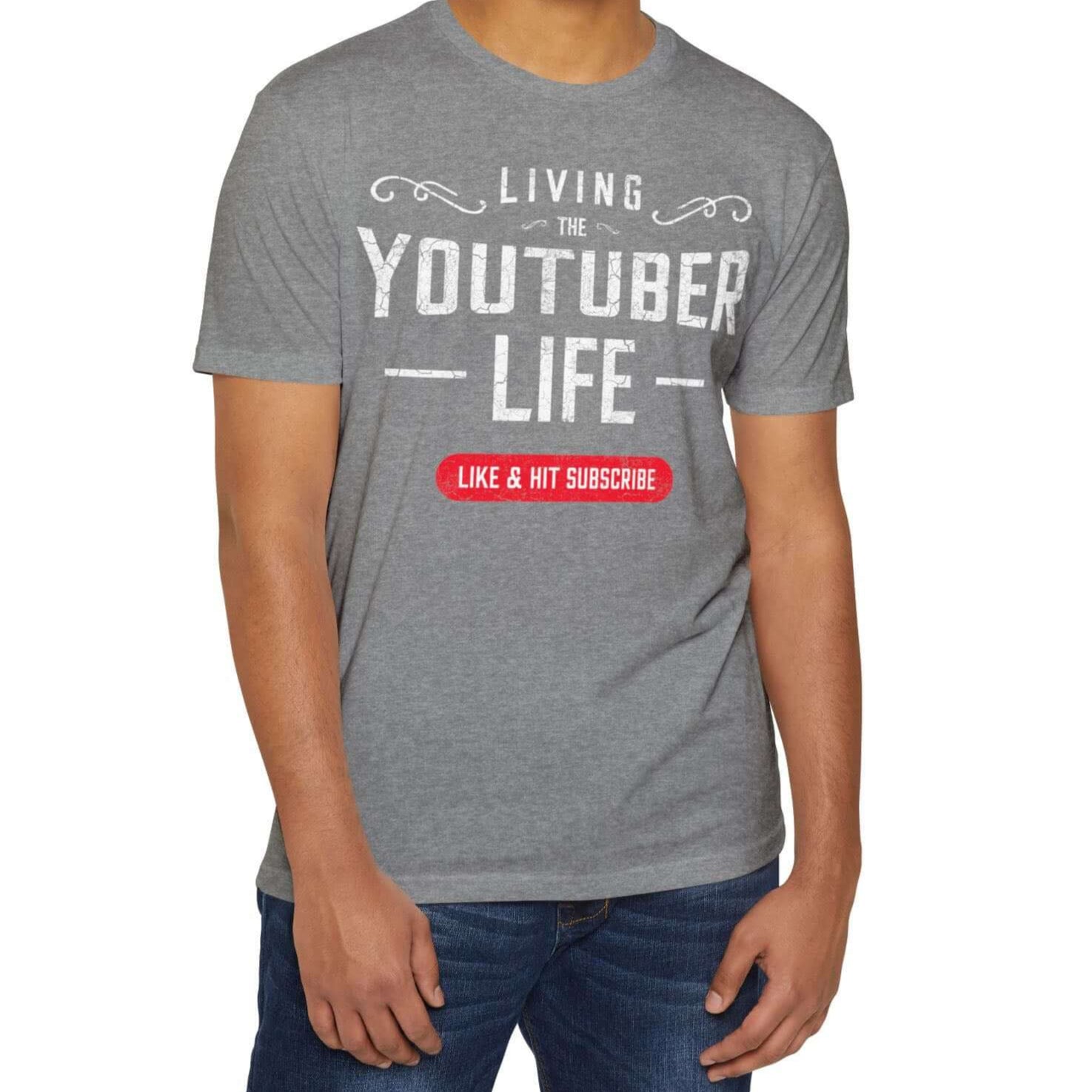 Showing image at position 5 for  modeled viewed from the front in heather dark grey male 
