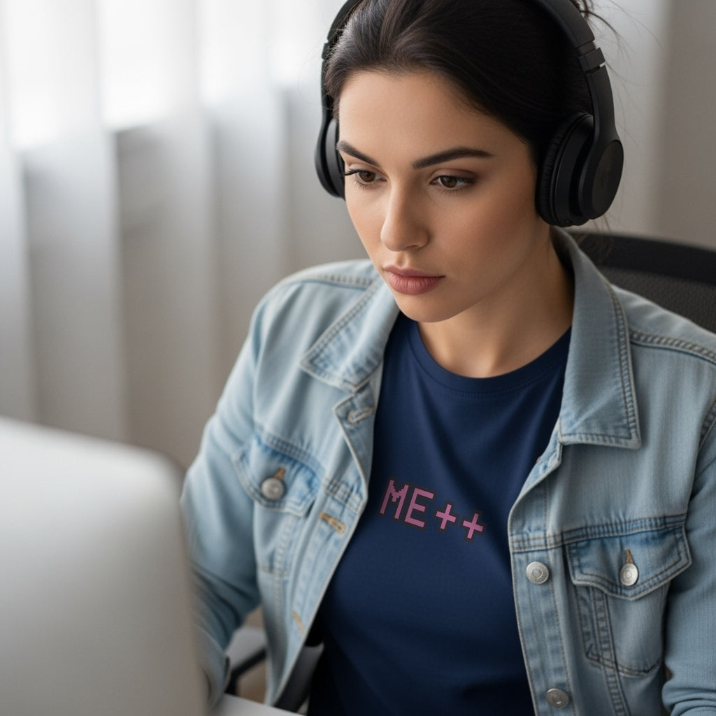 Women's Software Engineer - Me++ — Programmer Growth & Affirmation Tee (VCR)