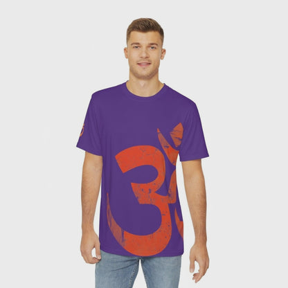 Vintage Ohm Symbol Skater Spiritual Tee for Men (Purple)