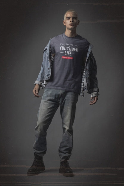 Living the Youtuber Life | A Content Creator Cotton Men's Tee