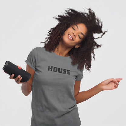 HOUSE Womens Jersey Tee for Clubbing & Dance Music Fans