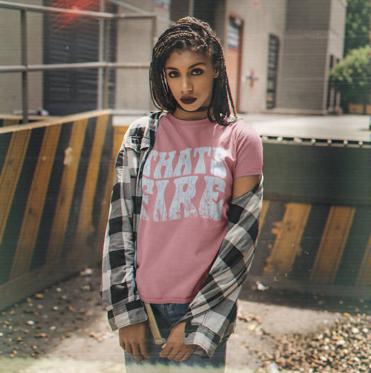 Women's 70s Vintage Style T-Shirt – Retro "That's Fire" Graphic Tee