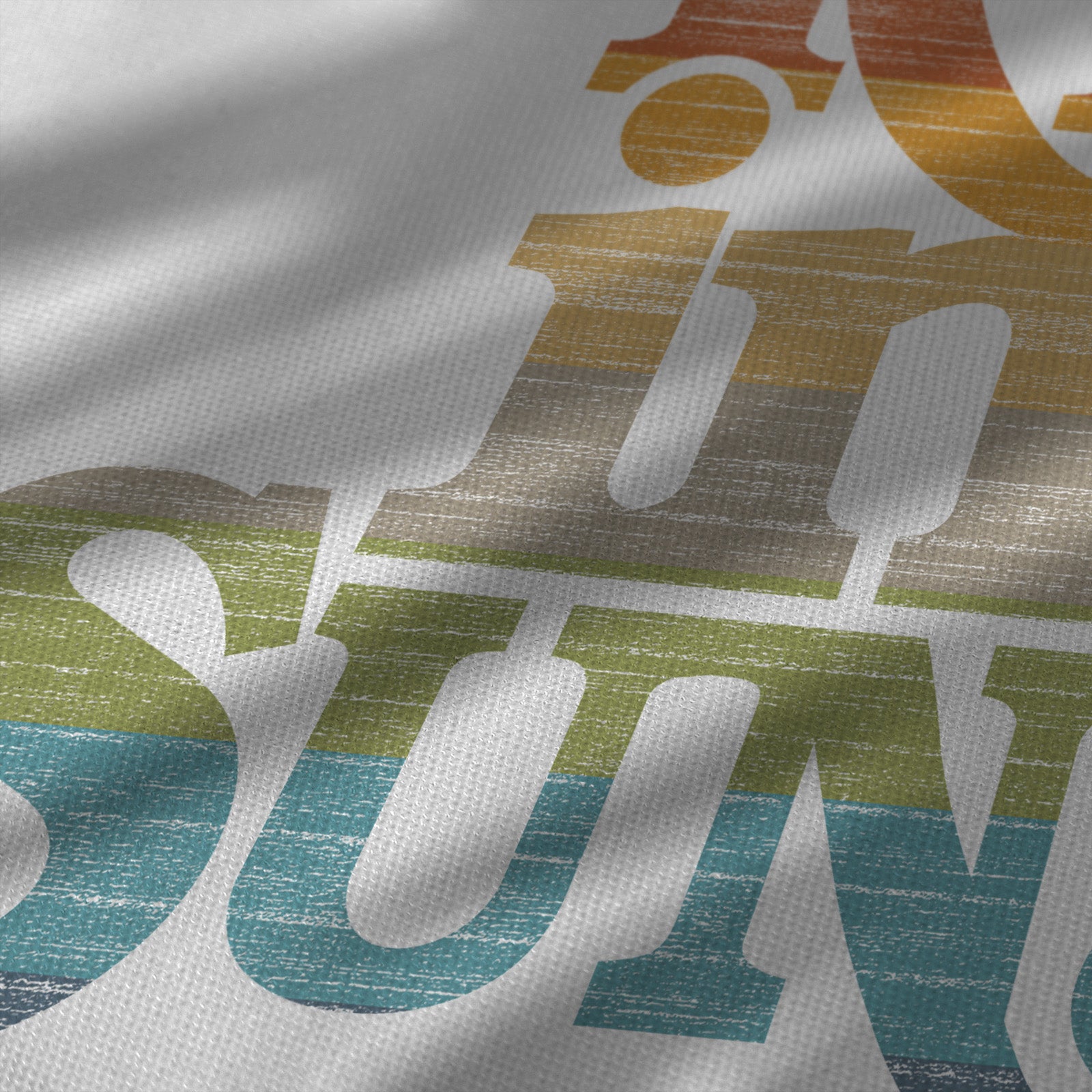 Zoomed View of the Vintage Ride Into The Sunset Front Flat View White Racerback Tank Top at the beach