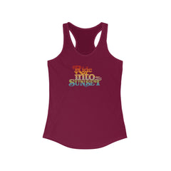 Flat lay thumbnail of Cotton and Polyester Tank Top in color Solid Cardinal Red on a white background