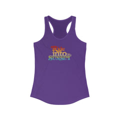 Flat lay thumbnail of Cotton and Polyester Tank Top in color Solid Purple Rush on a white background